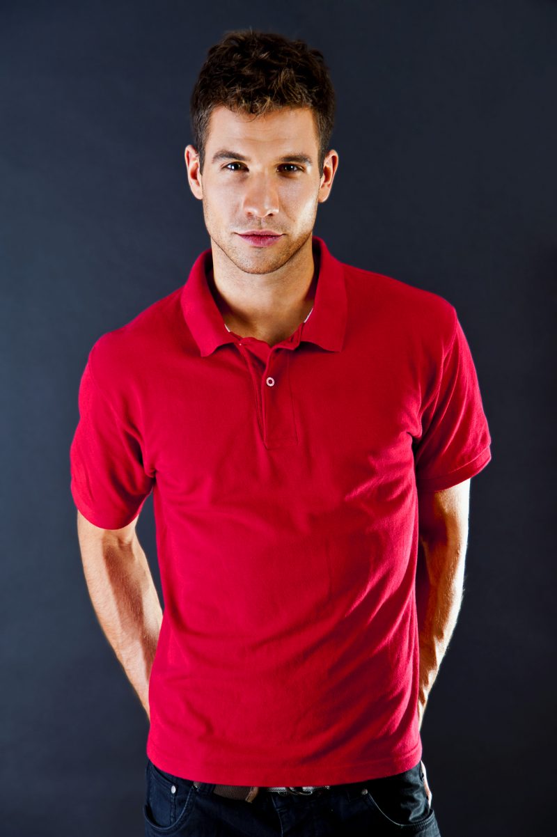 Man Red Polo Shirt