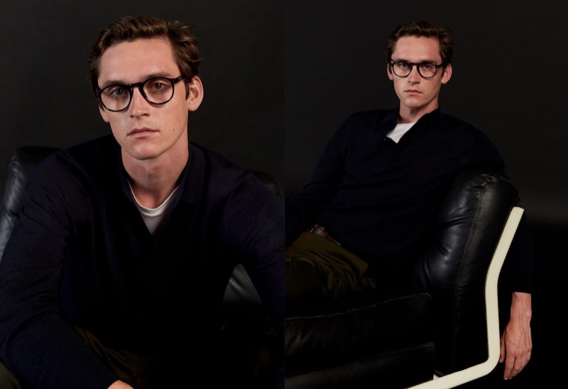 Rocking glasses, Anders Hayward models a fresh look from Mango.