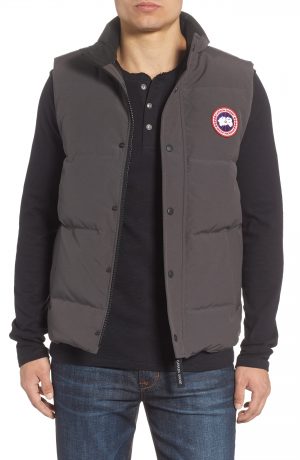 Men's Canada Goose Garson Regular Fit Quilted Down Vest, Size X-Small - Grey Men's Canada Goose Garson Regular Fit Quilted Down Vest, Size X-Small - Grey