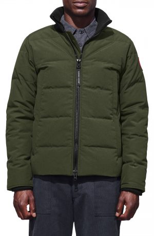 Men's Canada Goose 'Woolford' Slim Fit Down Bomber Jacket, Size X-Small - Green Men's Canada Goose 'Woolford' Slim Fit Down Bomber Jacket, Size X-Small - Green
