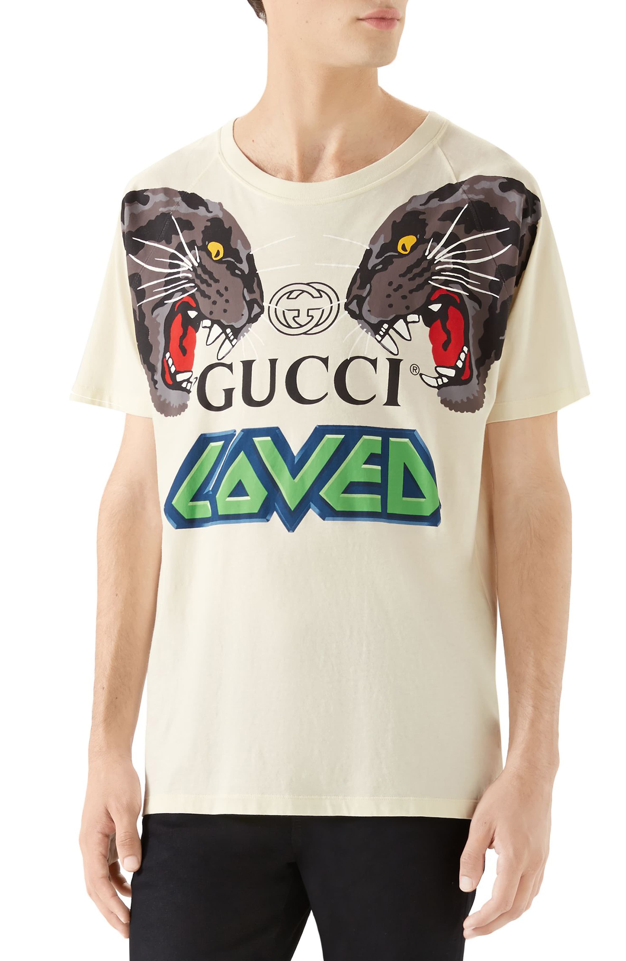 Men’s Gucci Tiger Print T-Shirt, Size Small – Yellow | The Fashionisto