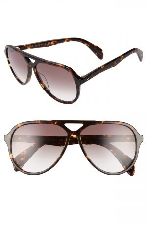 Men's Rag & Bone 60Mm Aviator Sunglasses - Dark Havana Men's Rag & Bone 60Mm Aviator Sunglasses - Dark Havana