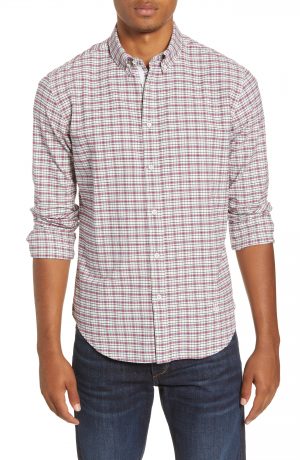 Men's Rag & Bone Fit 2 Tomlin Slim Fit Plaid Button-Down Oxford Shirt, Size Small - Red Men's Rag & Bone Fit 2 Tomlin Slim Fit Plaid Button-Down Oxford Shirt, Size Small - Red