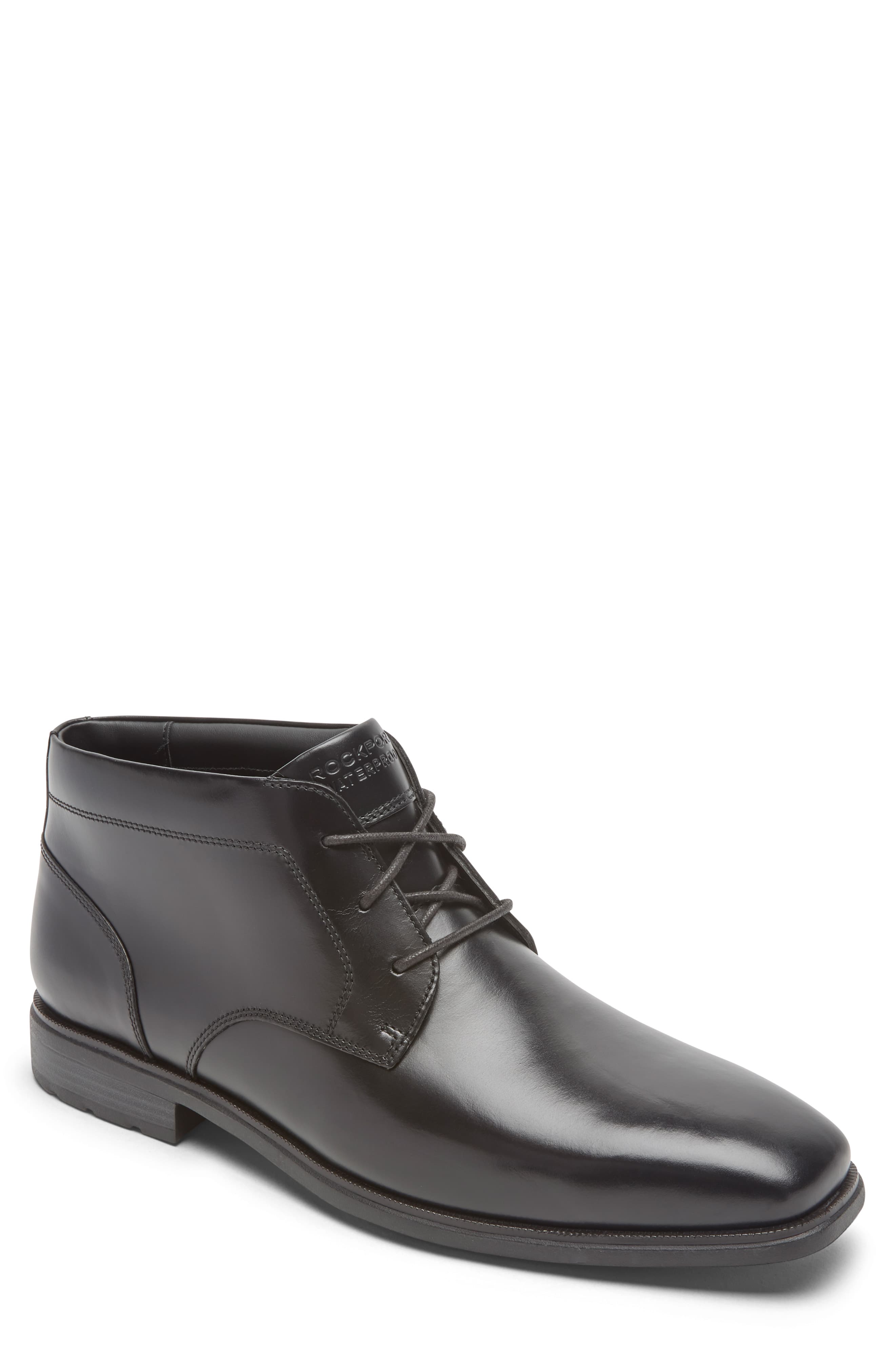 rockport chukka boots black