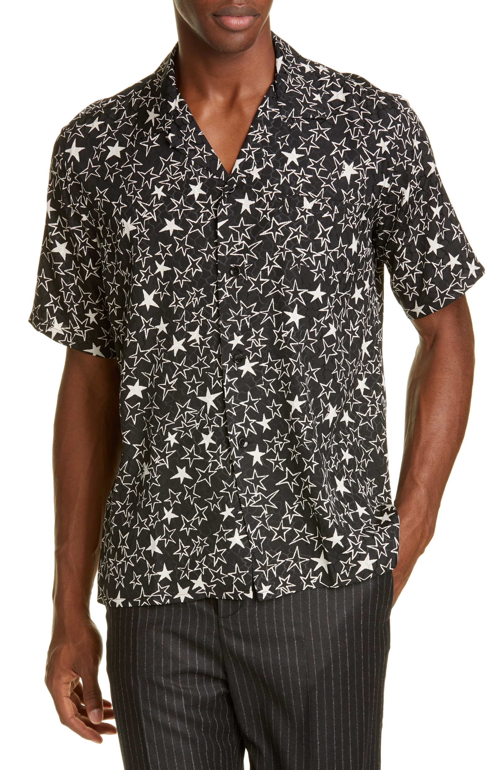 saint laurent silk shirt men's