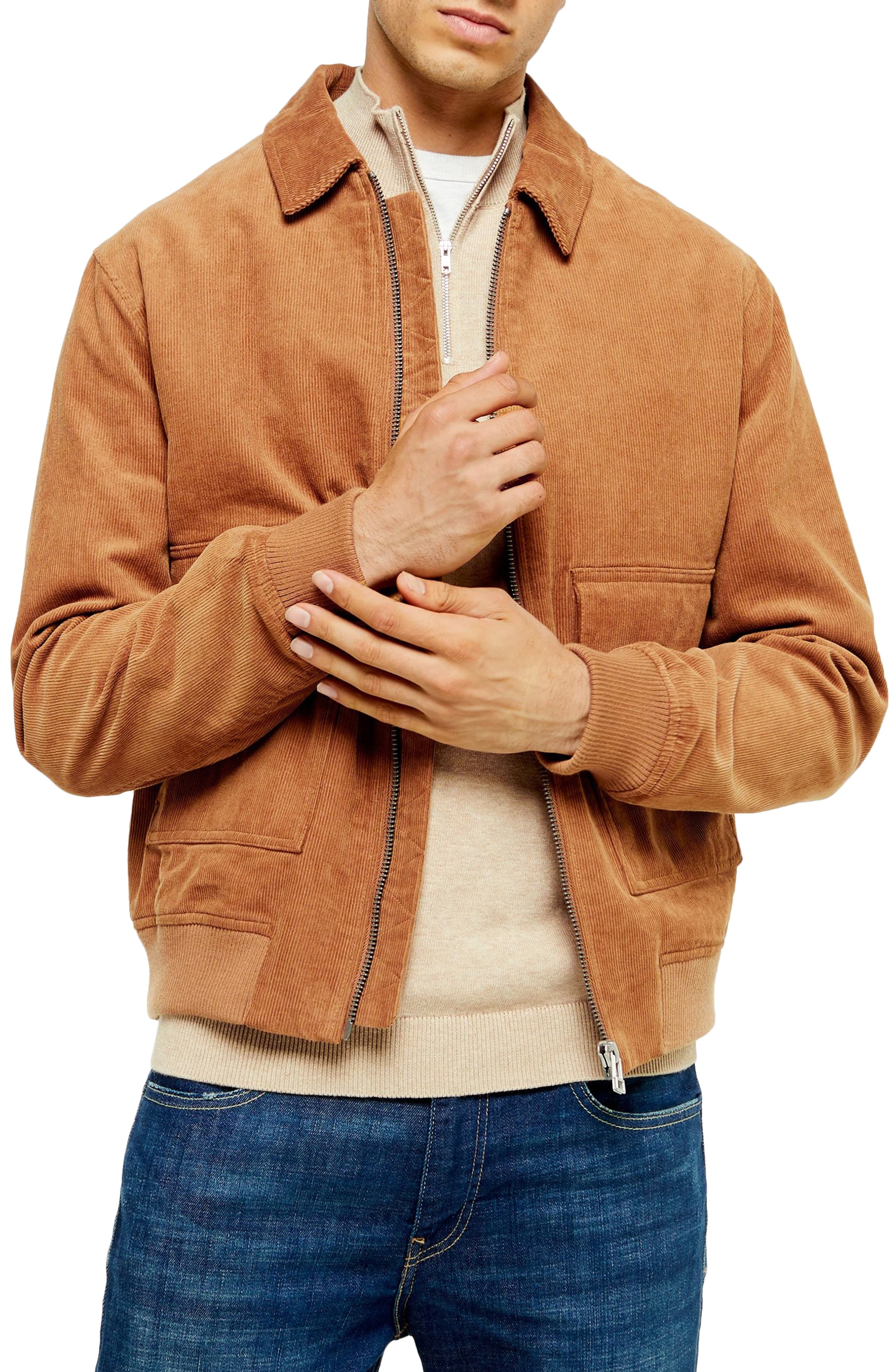 Download Men's Topman Corduroy Harrington Jacket, Size Large ...