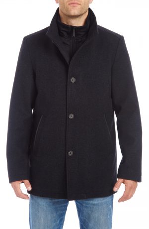Men's Vince Camuto Short Wool Blend Car Coat, Size Small - Grey Men's Vince Camuto Short Wool Blend Car Coat, Size Small - Grey