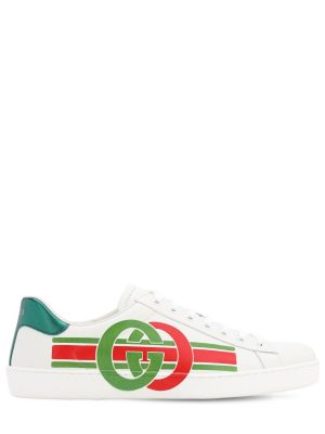 New Ace Leather Sneakers W/ Gg Logo New Ace Leather Sneakers W/ Gg Logo