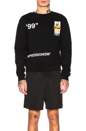 OFF-WHITE Summer Crewneck Sweatshirt in Black OFF-WHITE Summer Crewneck Sweatshirt in Black