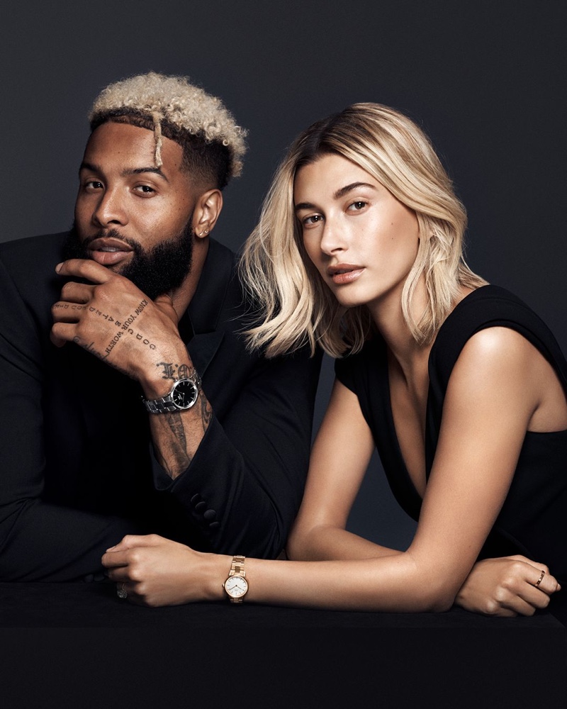 Odell Beckham Jr. and Hailey Bieber couple up for Daniel Wellington's Iconic Link campaign.