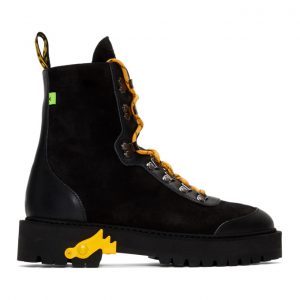 Off-White Black and Yellow Hiking Boots Off-White Black and Yellow Hiking Boots