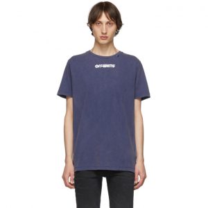 Off-White Blue Skulls Slim T-Shirt Off-White Blue Skulls Slim T-Shirt