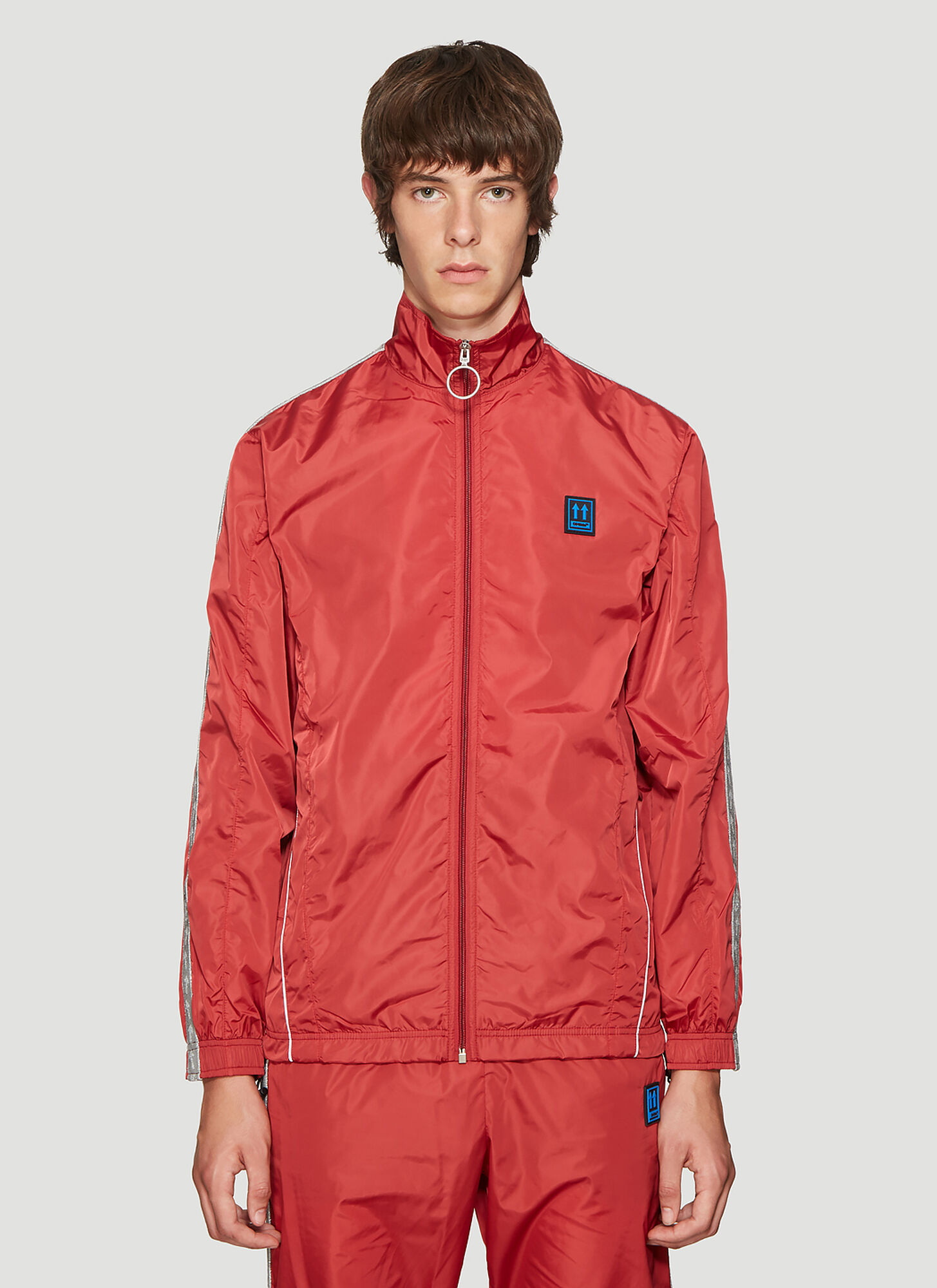 red off white tracksuit