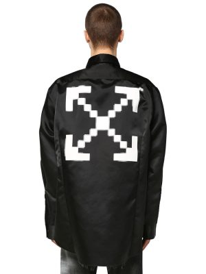 Oversize Printed Nylon Shirt Oversize Printed Nylon Shirt