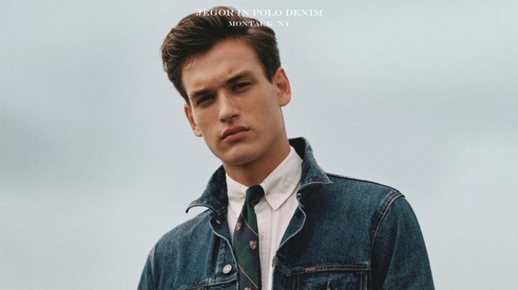 Jegor Venned stars in POLO Ralph Lauren's fall-winter 2019 men's denim campaign.