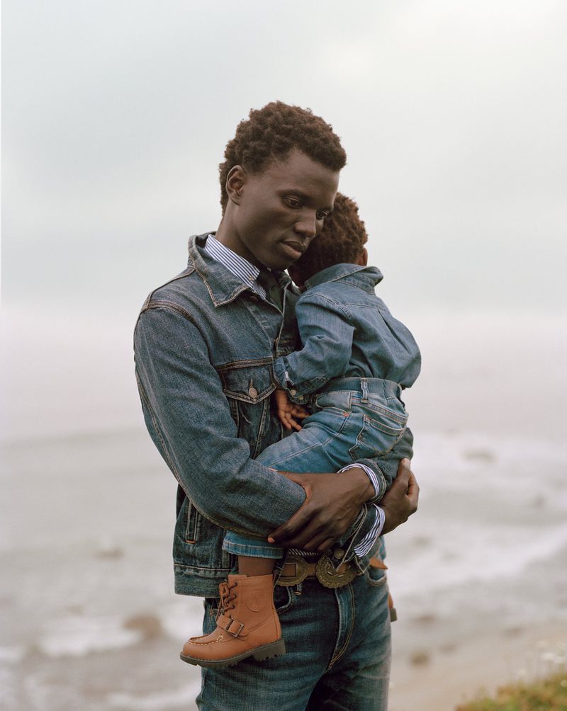 George Okeny and his son appear in POLO Ralph Lauren's fall-winter 2019 men's denim campaign.