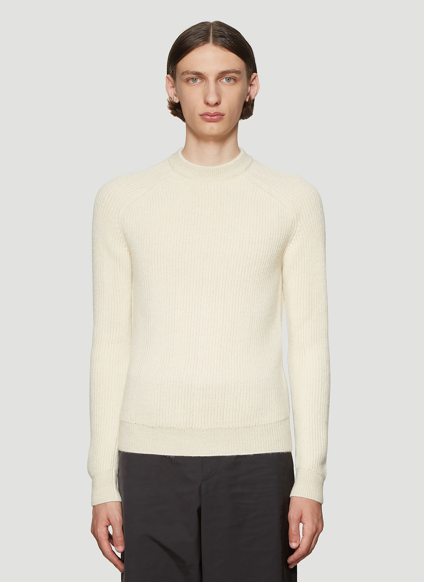 Prada Alpaca Knit Sweater in White size IT – 50 | The Fashionisto