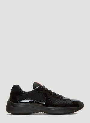 Prada America's Cup Lace-Up Sneakers in Black size UK - 08 Prada America's Cup Lace-Up Sneakers in Black size UK - 08