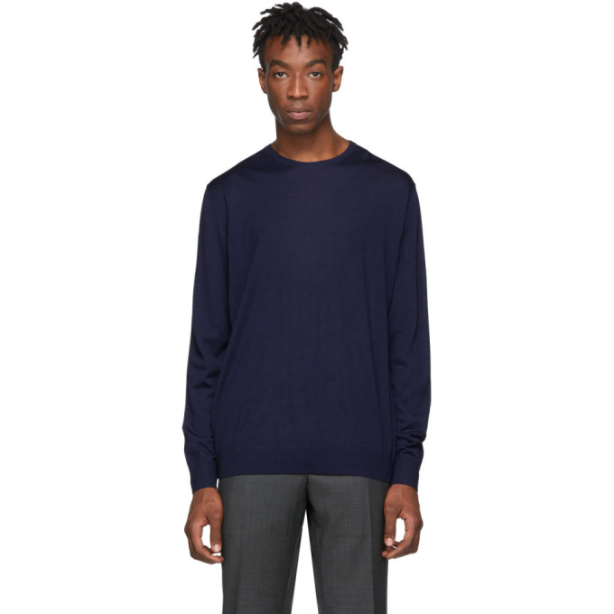 Prada Blue Wool Lightweight Sweater | The Fashionisto