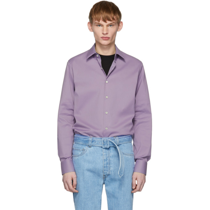 Prada Purple Stretch Poplin Shirt | The Fashionisto