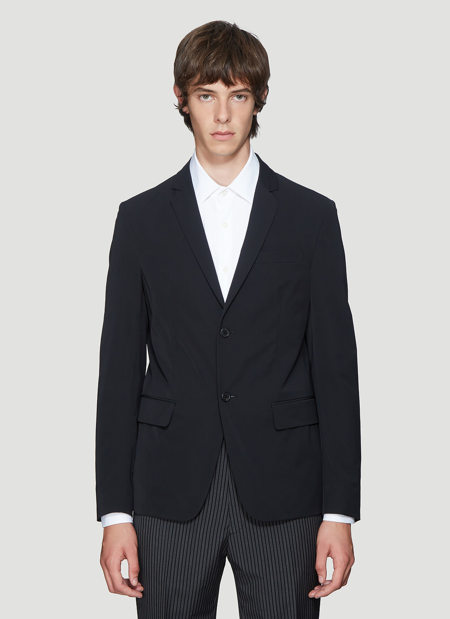 Prada Single Breasted Blazer Jacket in Black size IT - 46 | The Fashionisto