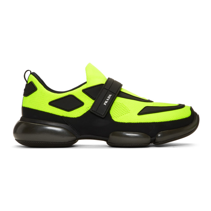 prada yellow and black sneakers