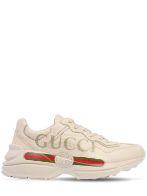 Rhyton Gucci Print Leather Sneakers Rhyton Gucci Print Leather Sneakers