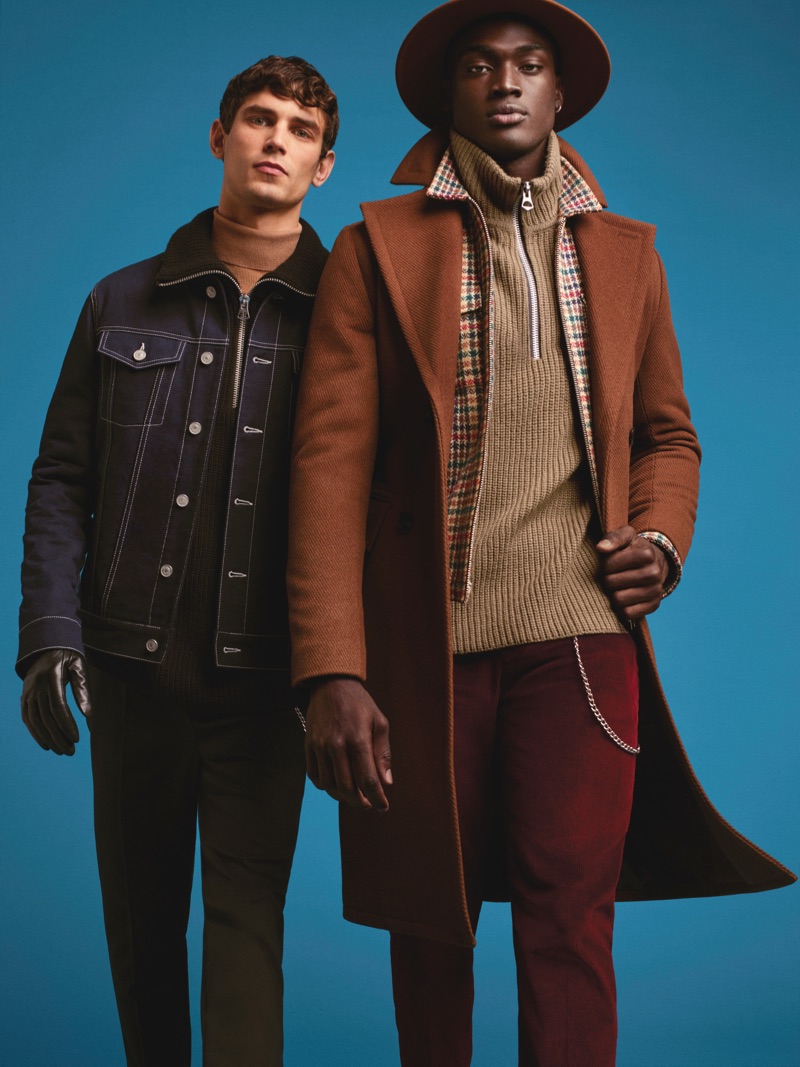 River Island enlists Arthur Gosse and Davidson Obennebo as the stars of its fall-winter 2019 campaign.