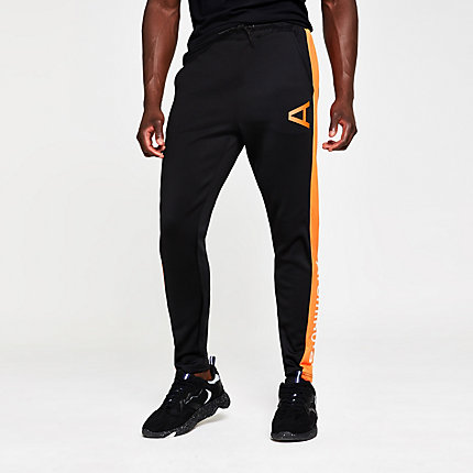 river island leather joggers