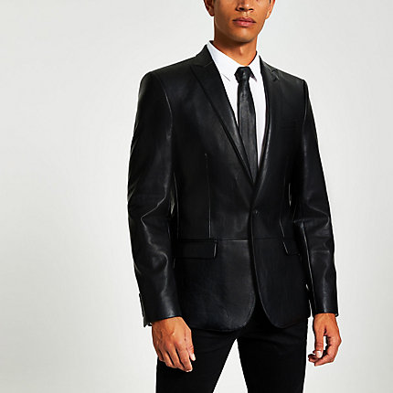 river island black blazer