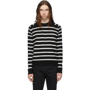 Saint Laurent Black Felted Sailor Sweater Saint Laurent Black Felted Sailor Sweater