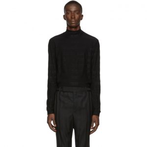 Saint Laurent Black Metallic Turtleneck Saint Laurent Black Metallic Turtleneck