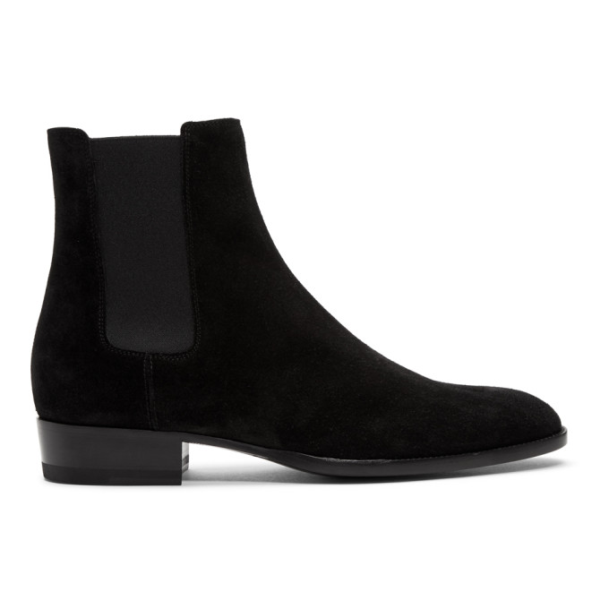 Saint Laurent Black Wyatt Chelsea Boots | The Fashionisto