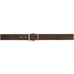 Saint Laurent Brown Square Monogramme Belt Saint Laurent Brown Square Monogramme Belt