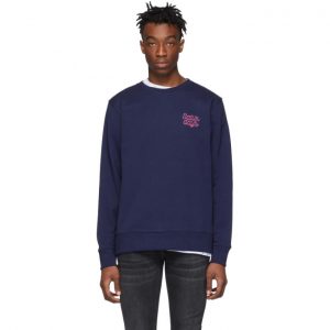 Saturdays NYC Blue Bowery Script Logo Sweatshirt Saturdays NYC Blue Bowery Script Logo Sweatshirt