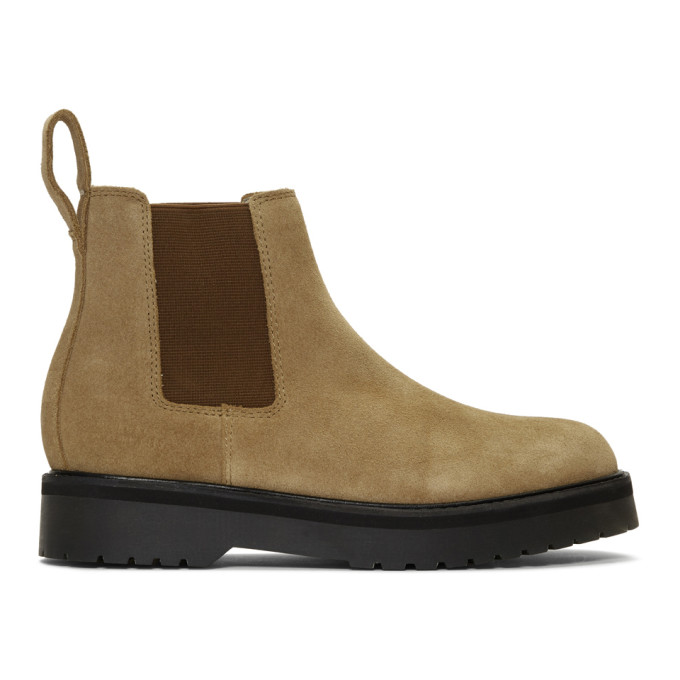 Saturdays NYC Khaki Suede Rick Chelsea Boots | The Fashionisto