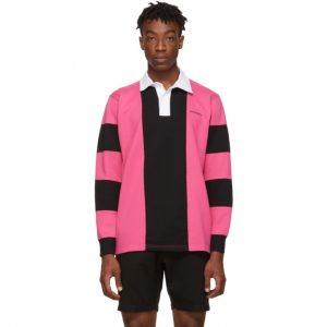 Saturdays NYC Pink and Black Sanders Polo Saturdays NYC Pink and Black Sanders Polo