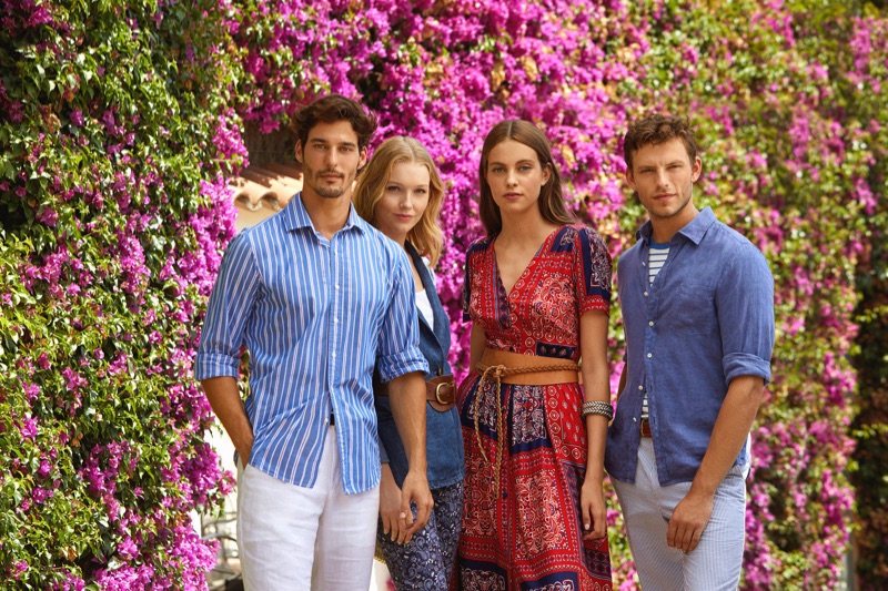 Sergi Pons photographs models Edu Roman, Okkie, Carmen Celli, and Daniel Schröder for Saville Row's spring-summer 2020 campaign.