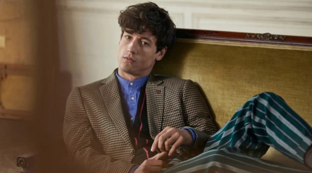 The Atelier: Nicolas Ripoll Dons Fall Prints for Scotch & Soda Nicolas Ripoll dons printed tailoring from Scotch & Soda's fall 2019 collection.