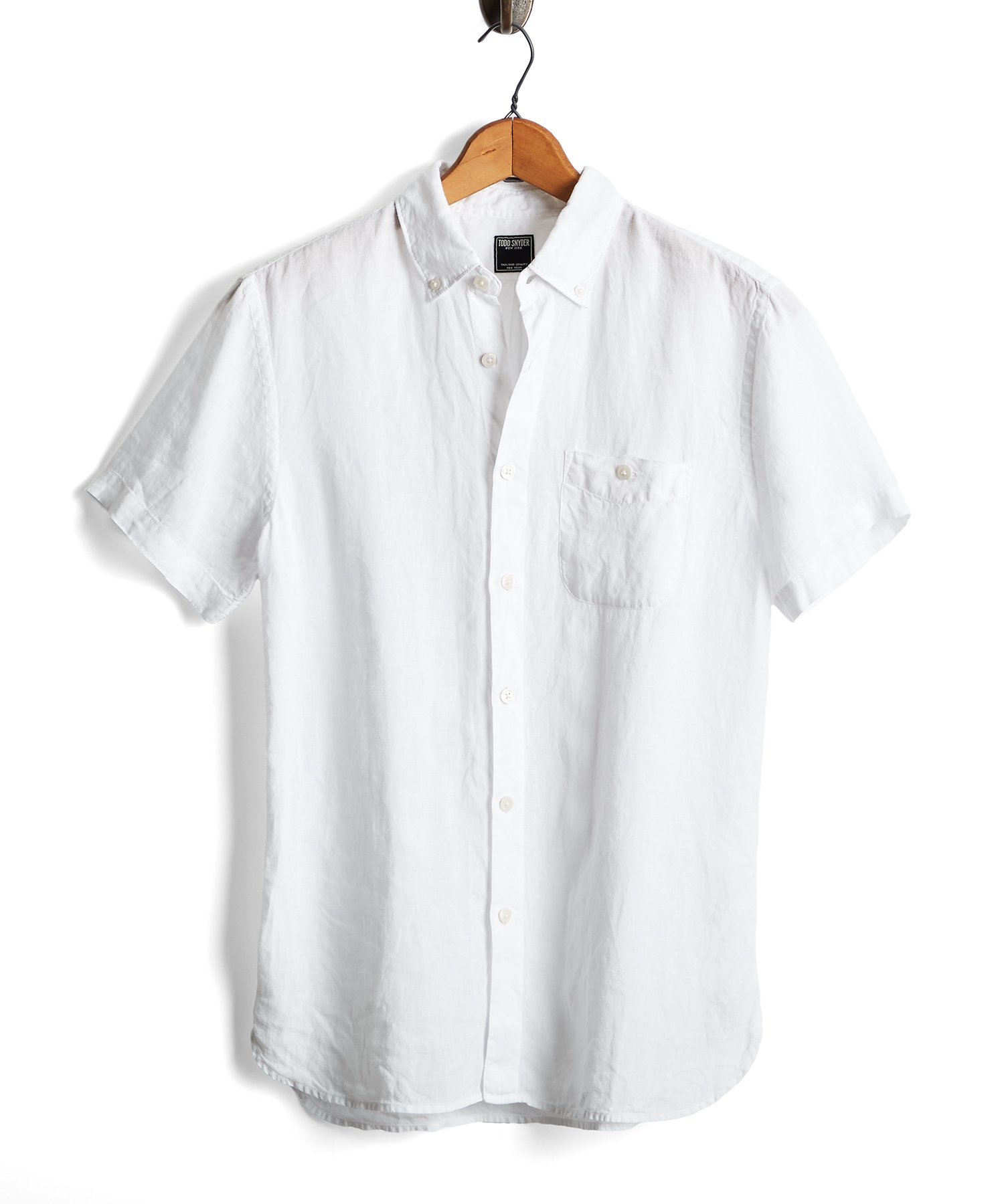 Short Sleeve Linen Button Down Shirt in White | The Fashionisto
