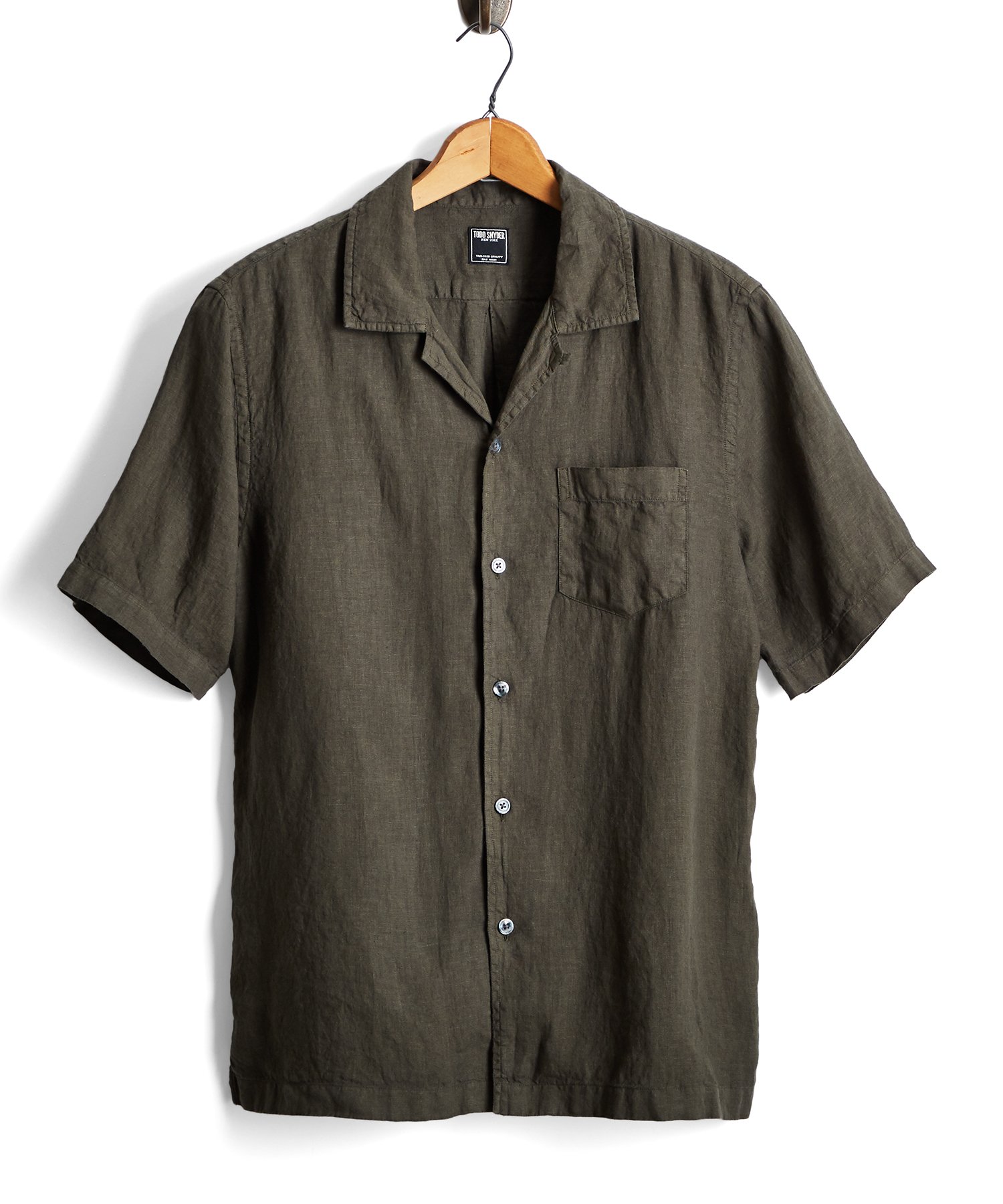 linen camp collar shirt