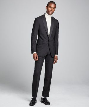 Sutton Peak Lapel Tuxedo Jacket in Black Italian Wool Sutton Peak Lapel Tuxedo Jacket in Black Italian Wool