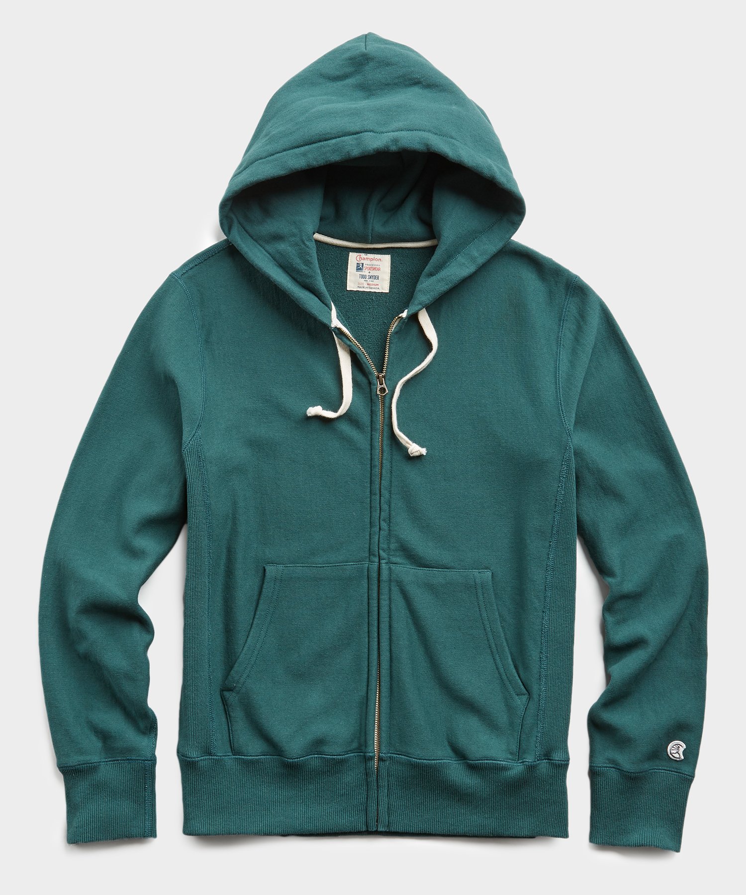 Terry Full Zip Hoodie in Storm Green | The Fashionisto