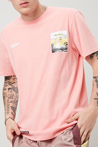 pink graphic tee