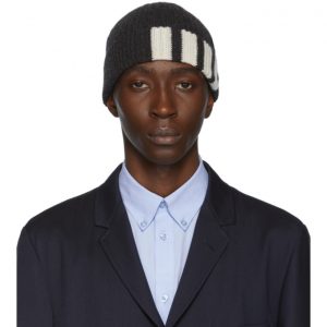 Thom Browne Grey Cashmere 4-Bar Beanie Thom Browne Grey Cashmere 4-Bar Beanie