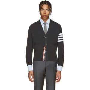 Thom Browne Grey Cashmere Cardigan Thom Browne Grey Cashmere Cardigan
