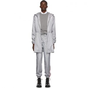 Thom Browne Grey Ripstop Zip Up Parka Thom Browne Grey Ripstop Zip Up Parka