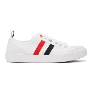 Thom Browne White Canvas Trainer Sneakers Thom Browne White Canvas Trainer Sneakers