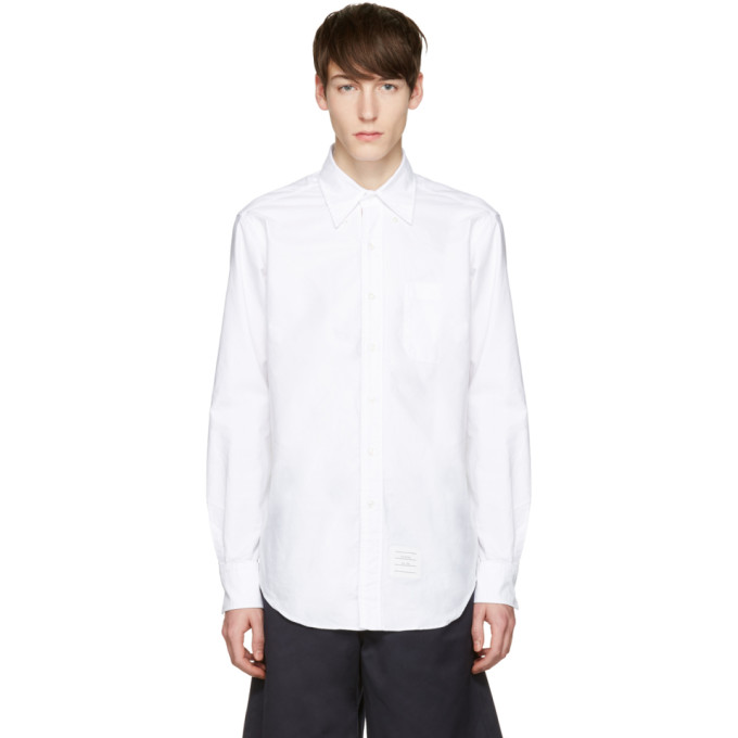 Thom Browne White Oxford Classic Shirt | The Fashionisto