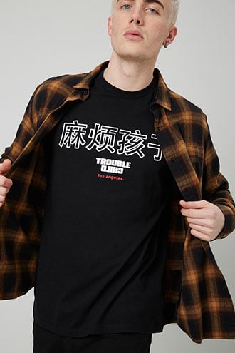 black red graphic tee